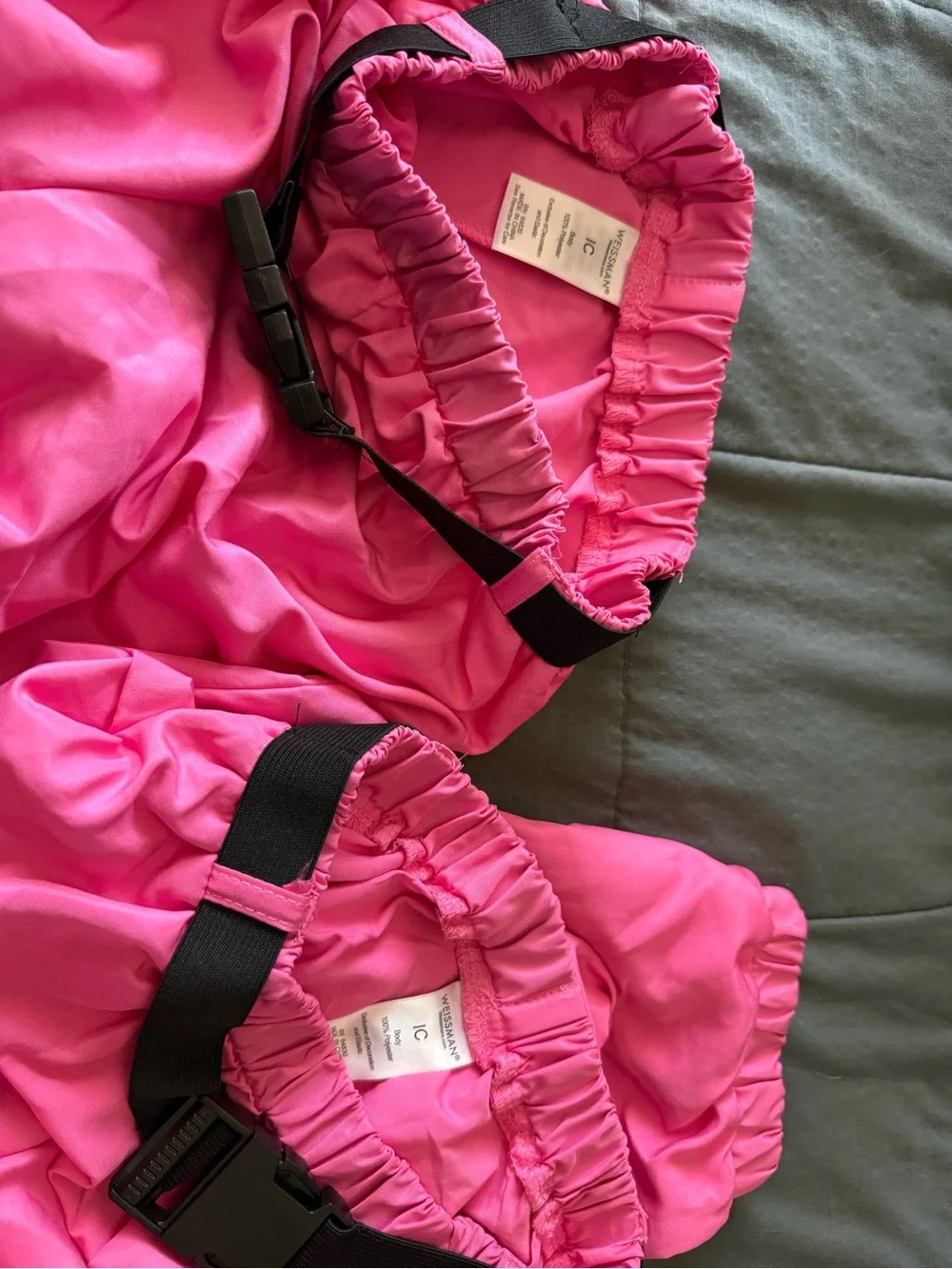 Black and Pink Sequin Dance Leotard for Kids